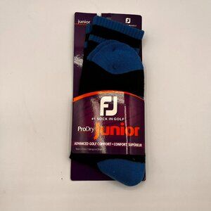 FootJoy Junior ProDry Golf Socks - Black and Blue